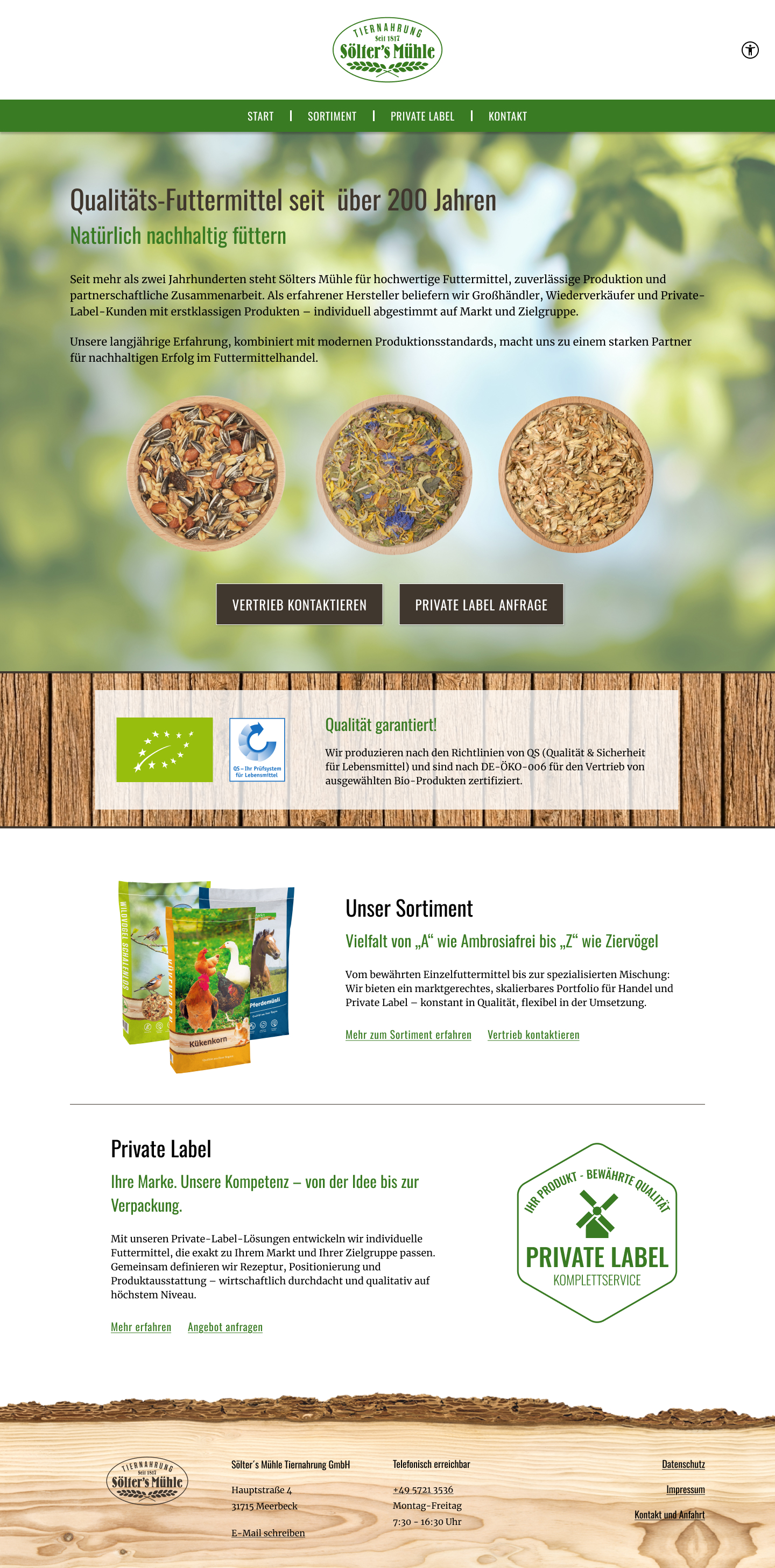 Startseite Layout v1.0